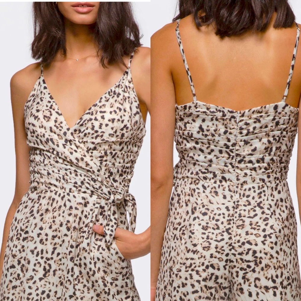 Greylin Tasha Leopard Print Wrap Front Jumpsuit I… - image 4